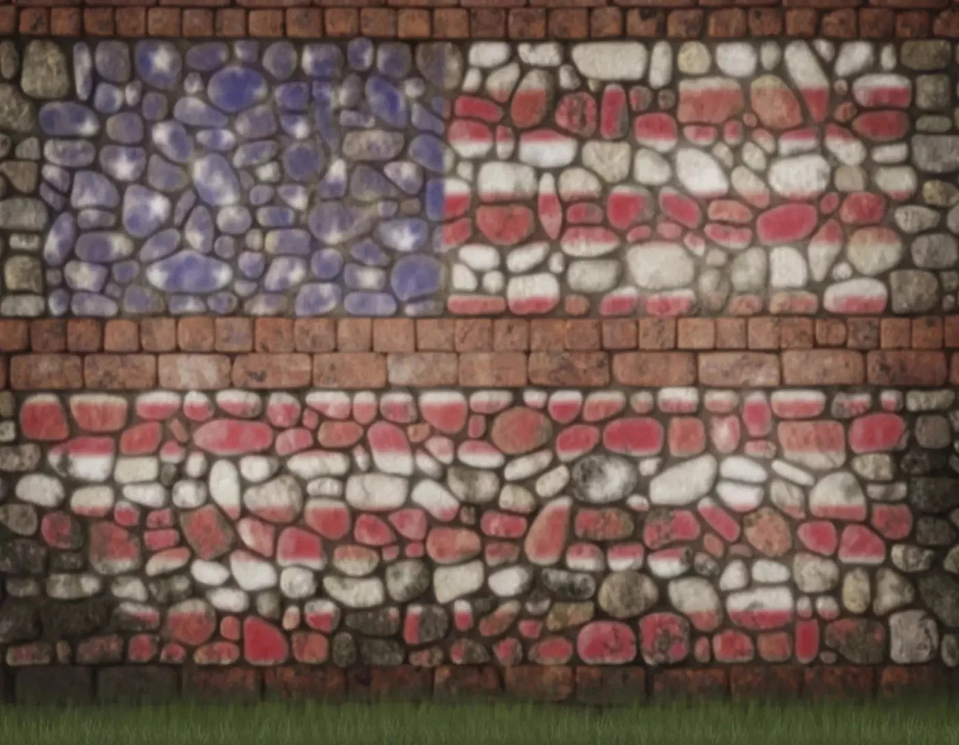 Stone Flag Wall 8X6 Fleece ( 96 X 72 Inch ) Backdrop