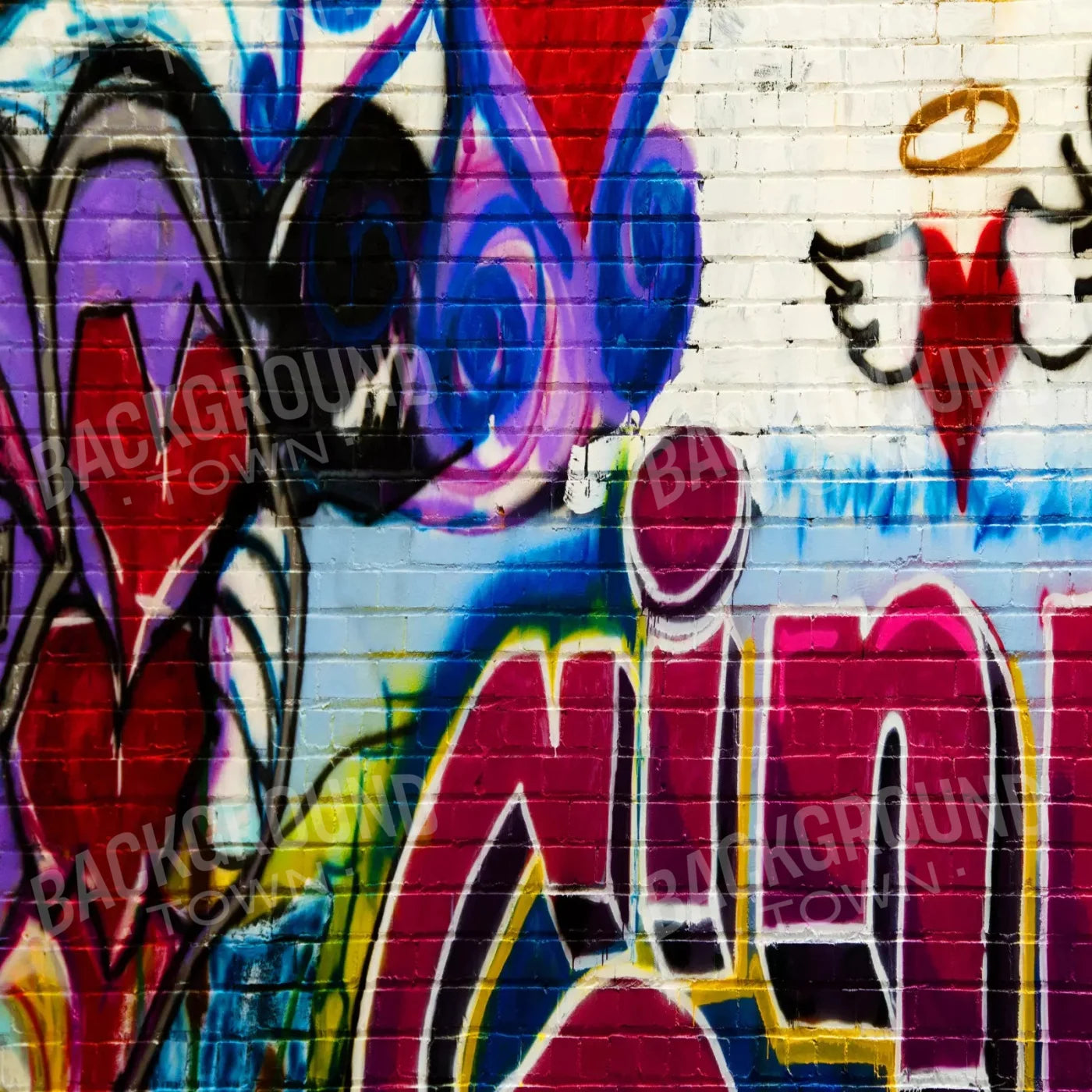 Multi-Color Painted Backdrop for Photography