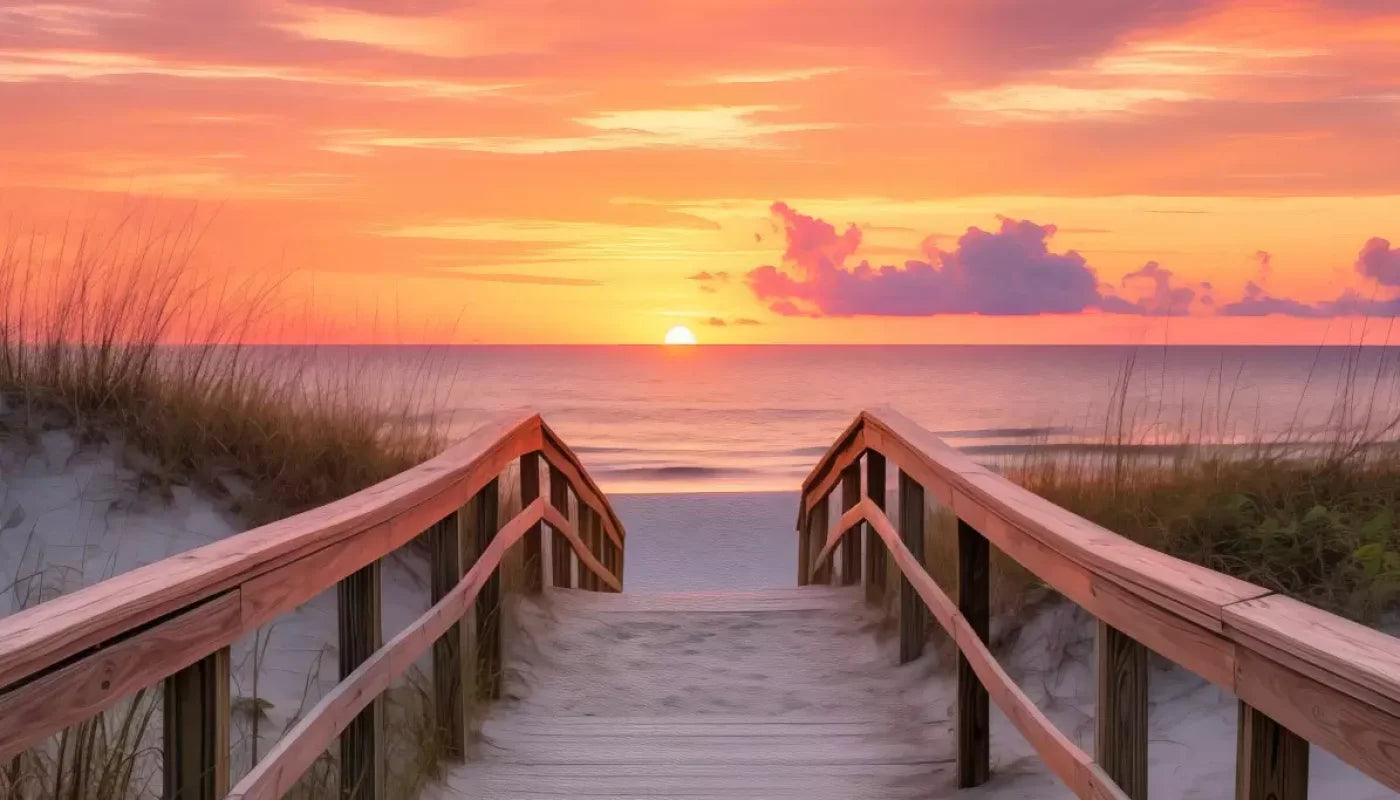 Sun Set Beach 14’X8’ Ultracloth (168 X 96 Inch) Backdrop