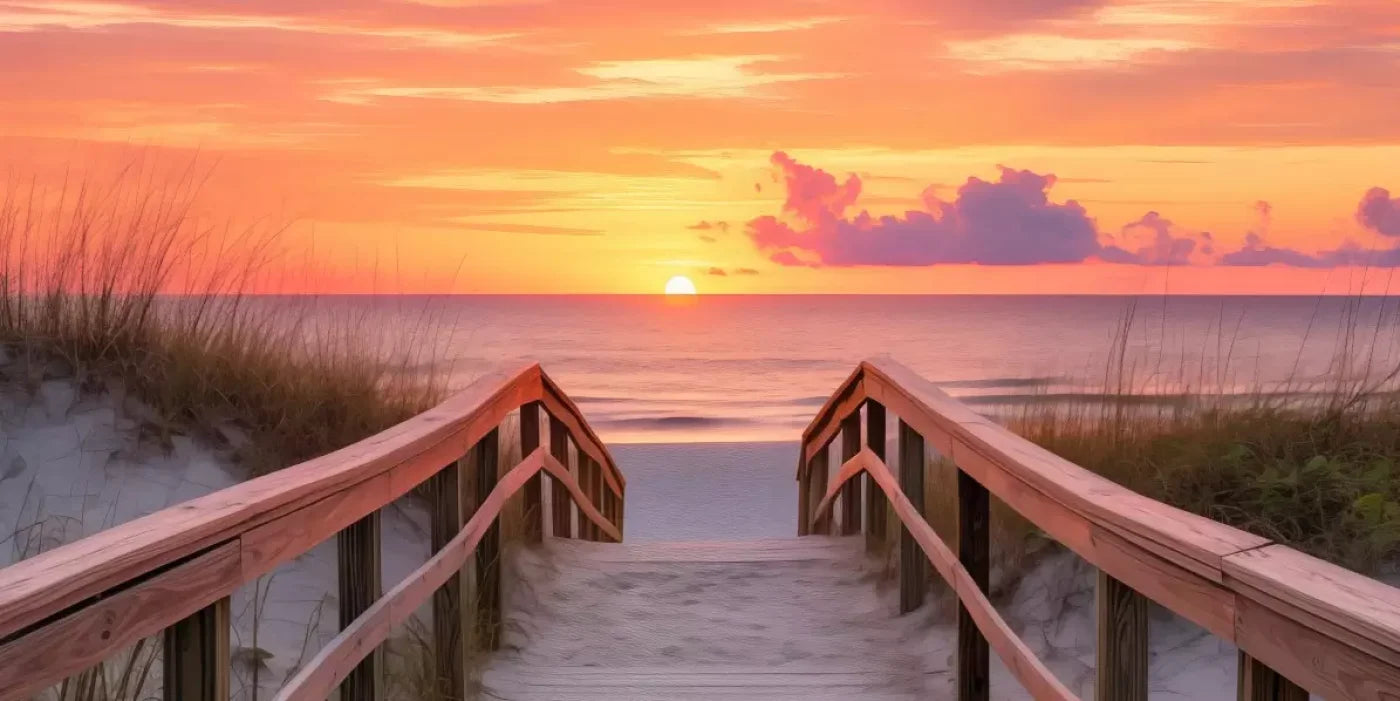 Sun Set Beach 20’X10’ Ultracloth (240 X 120 Inch) Backdrop