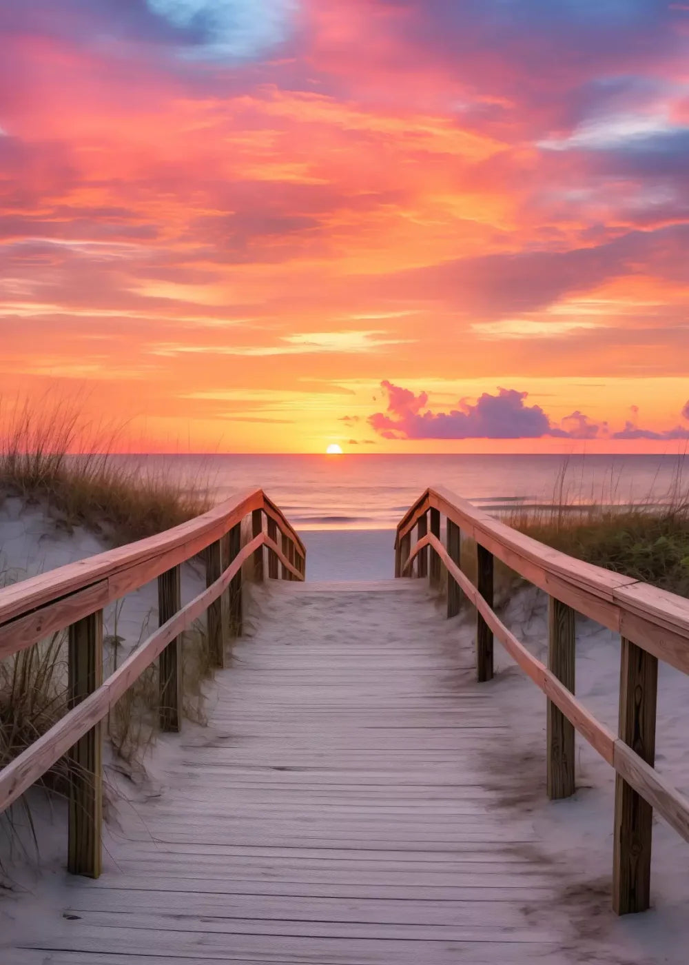 Sun Set Beach 5’X7’ Ultracloth (60 X 84 Inch) Backdrop