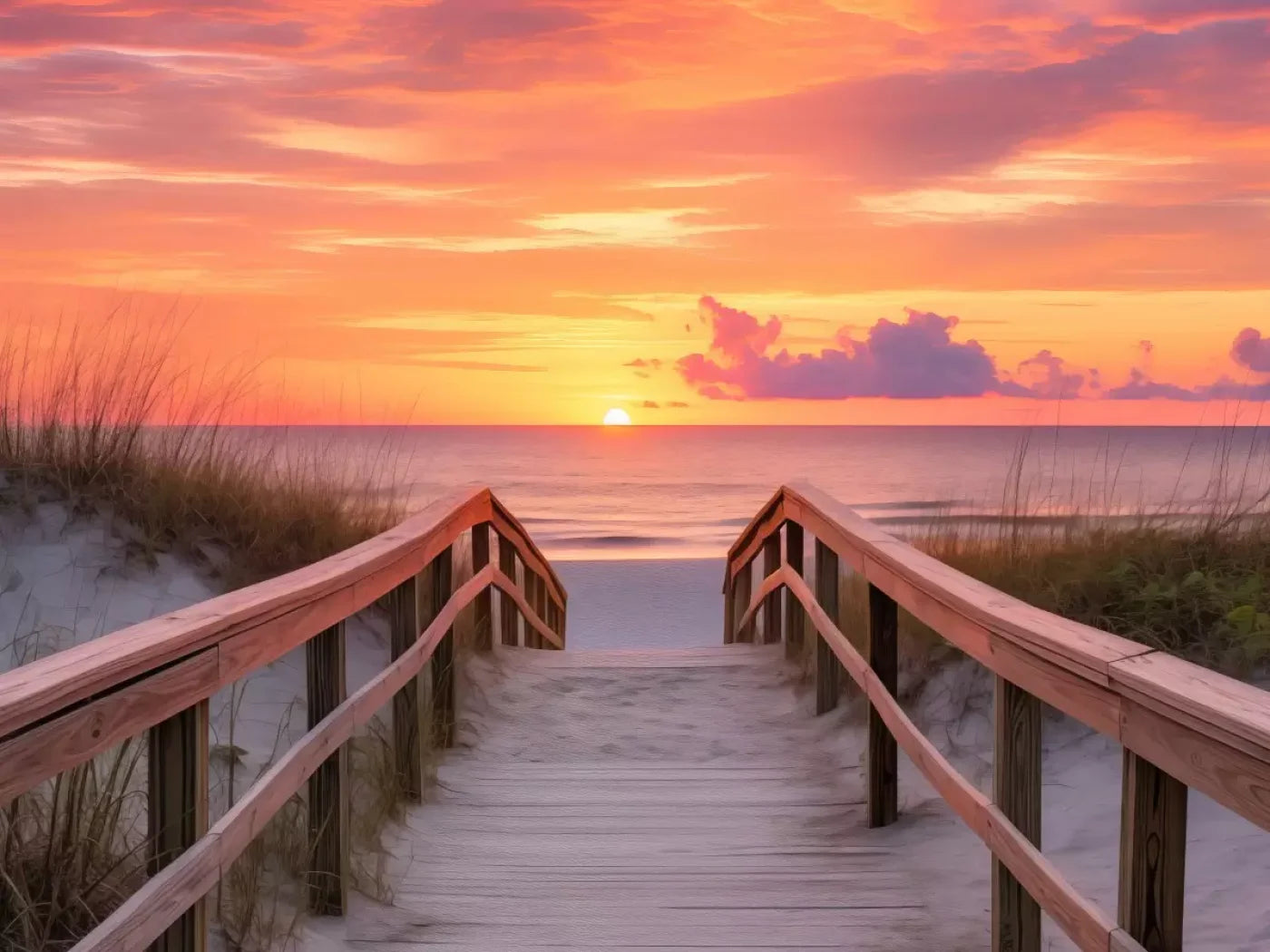 Sun Set Beach 6’8X5’ Fleece (80 X 60 Inch) Backdrop