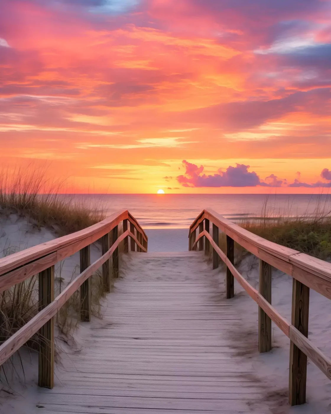 Sun Set Beach 8’X10’ Fleece (96 X 120 Inch) Backdrop