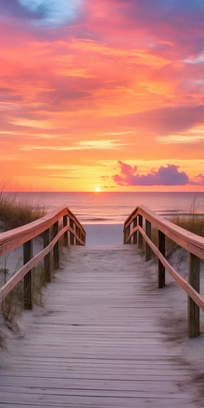 Sun Set Beach 8’X16’ Ultracloth (96 X 192 Inch) Backdrop