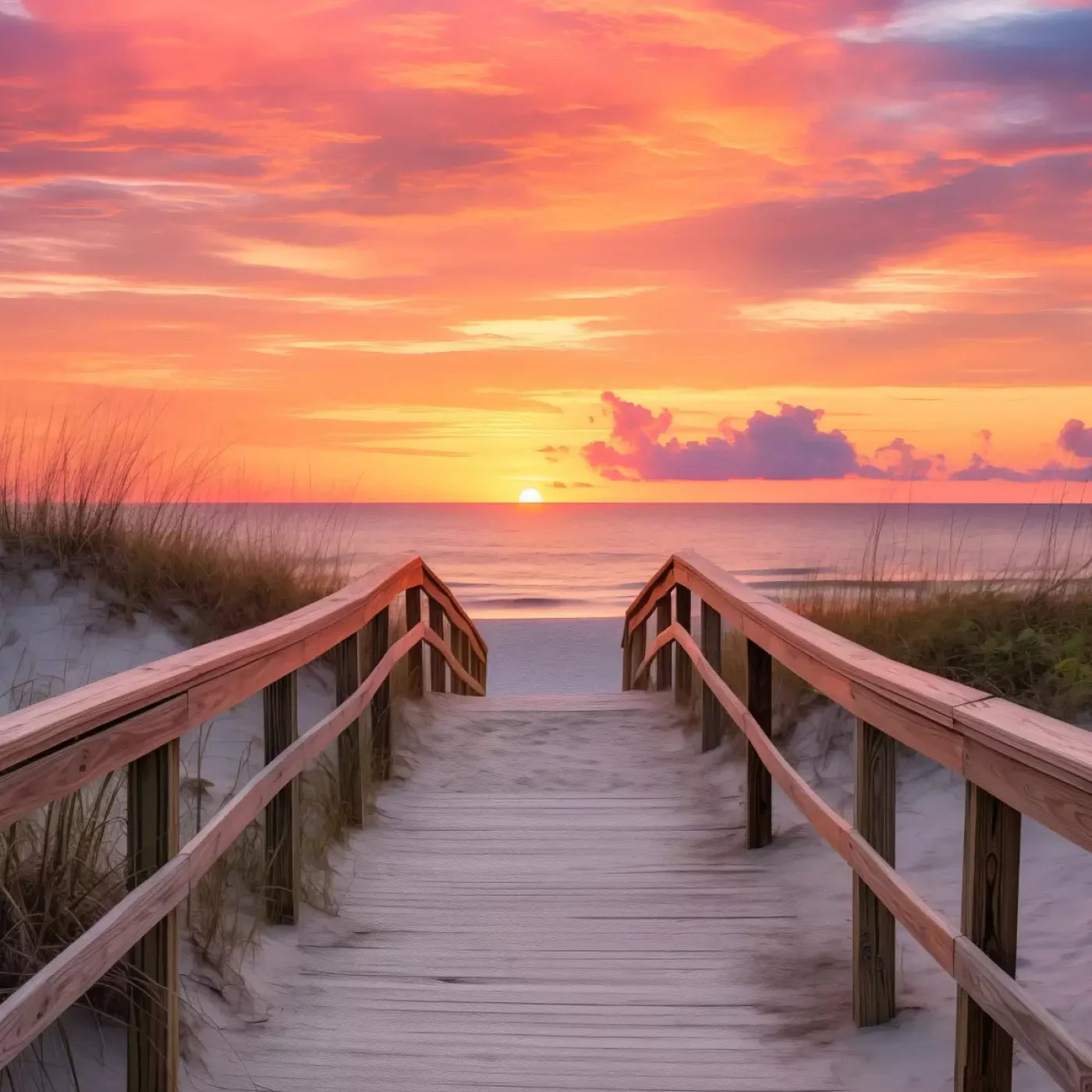 Sun Set Beach 8’X8’ Fleece (96 X Inch) Backdrop