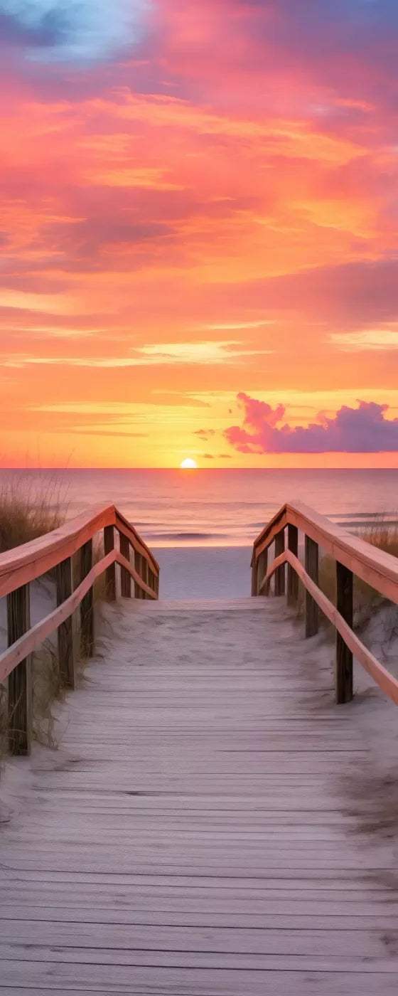 Sun Set Beach Backdrop