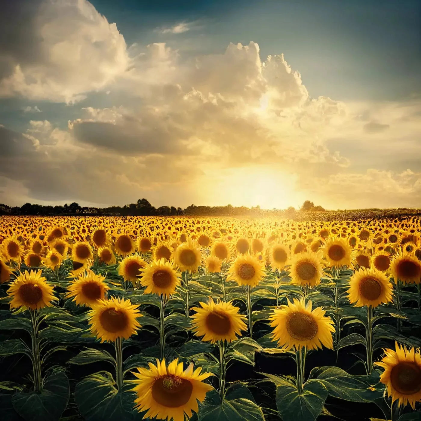 Sunflower Field 10X10 Ultracloth ( 120 X Inch ) Backdrop