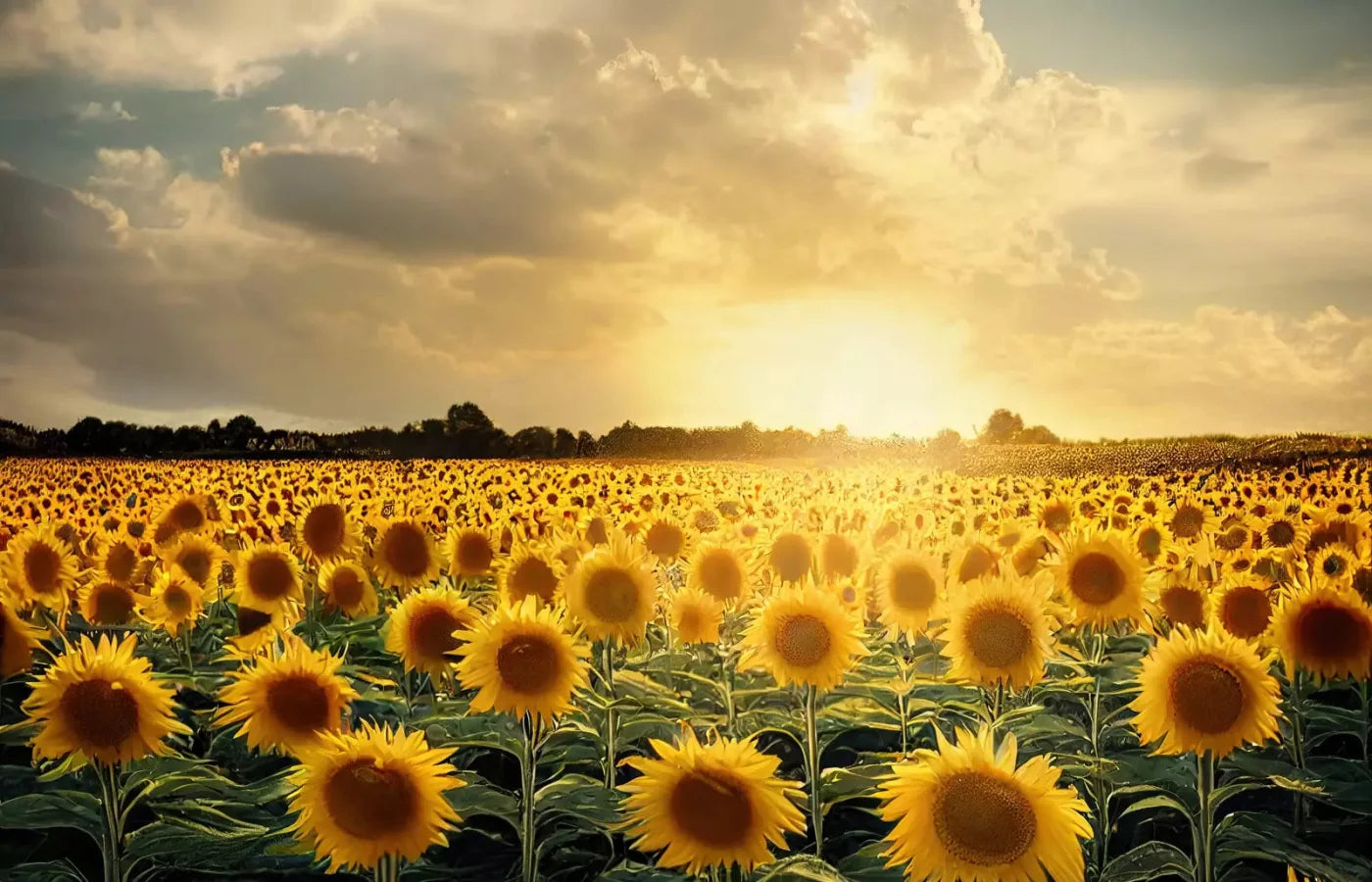 Sunflower Field 12X8 Ultracloth ( 144 X 96 Inch ) Backdrop