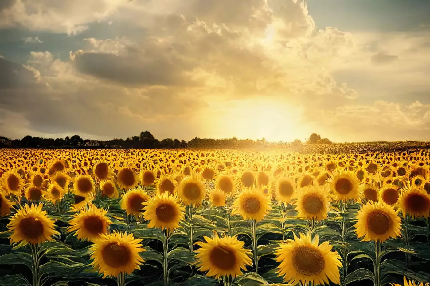 Sunflower Field 8X5 Ultracloth ( 96 X 60 Inch ) Backdrop