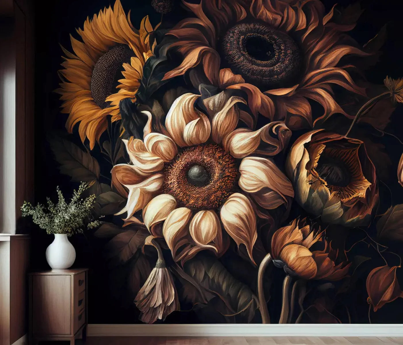 Sunflower Wall 12X10 Ultracloth ( 144 X 120 Inch ) Backdrop