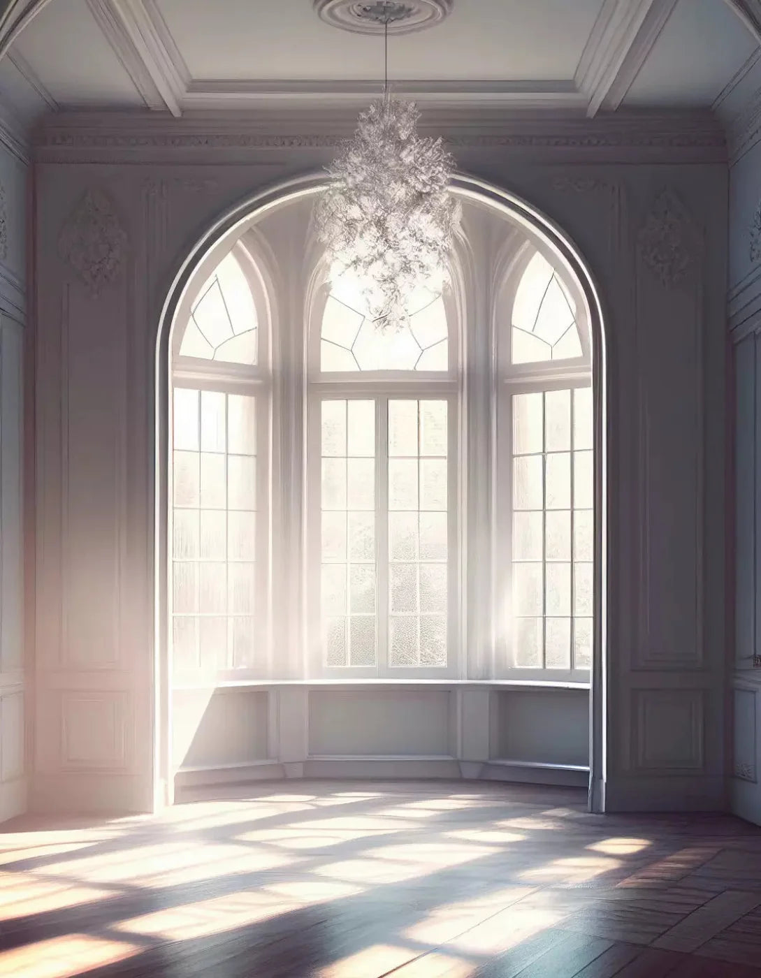 Sunlit Arch Cool Room 6X8 Fleece ( 72 X 96 Inch ) Backdrop