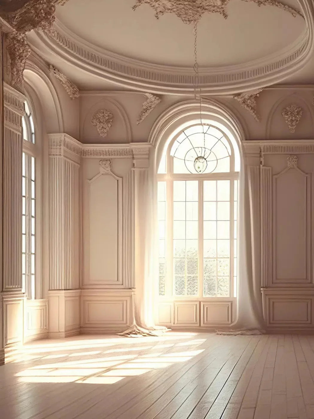 Sunlit Arch Warm Room 5X68 Fleece ( 60 X 80 Inch ) Backdrop