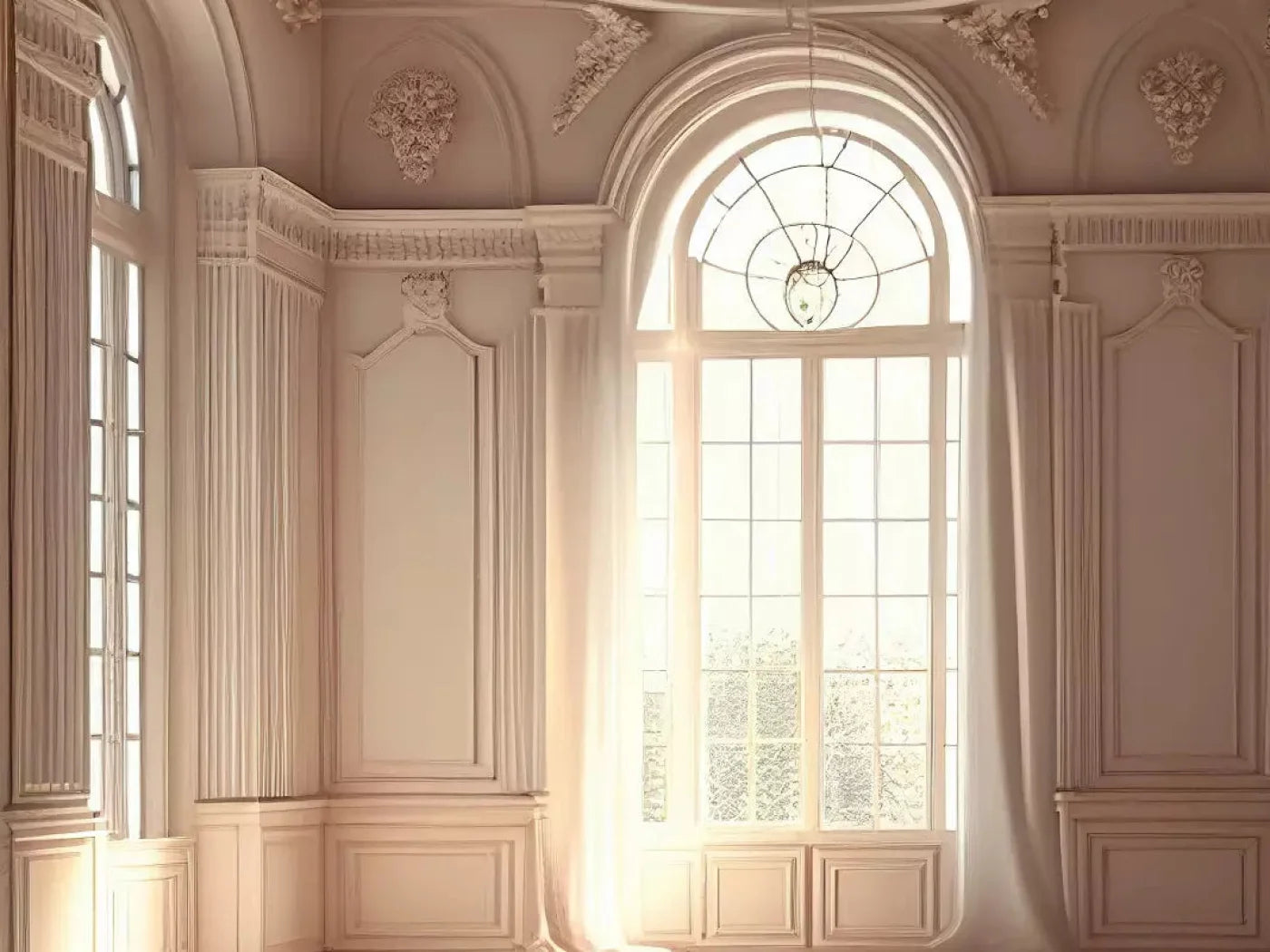 Sunlit Arch Warm Room 7X5 Ultracloth ( 84 X 60 Inch ) Backdrop