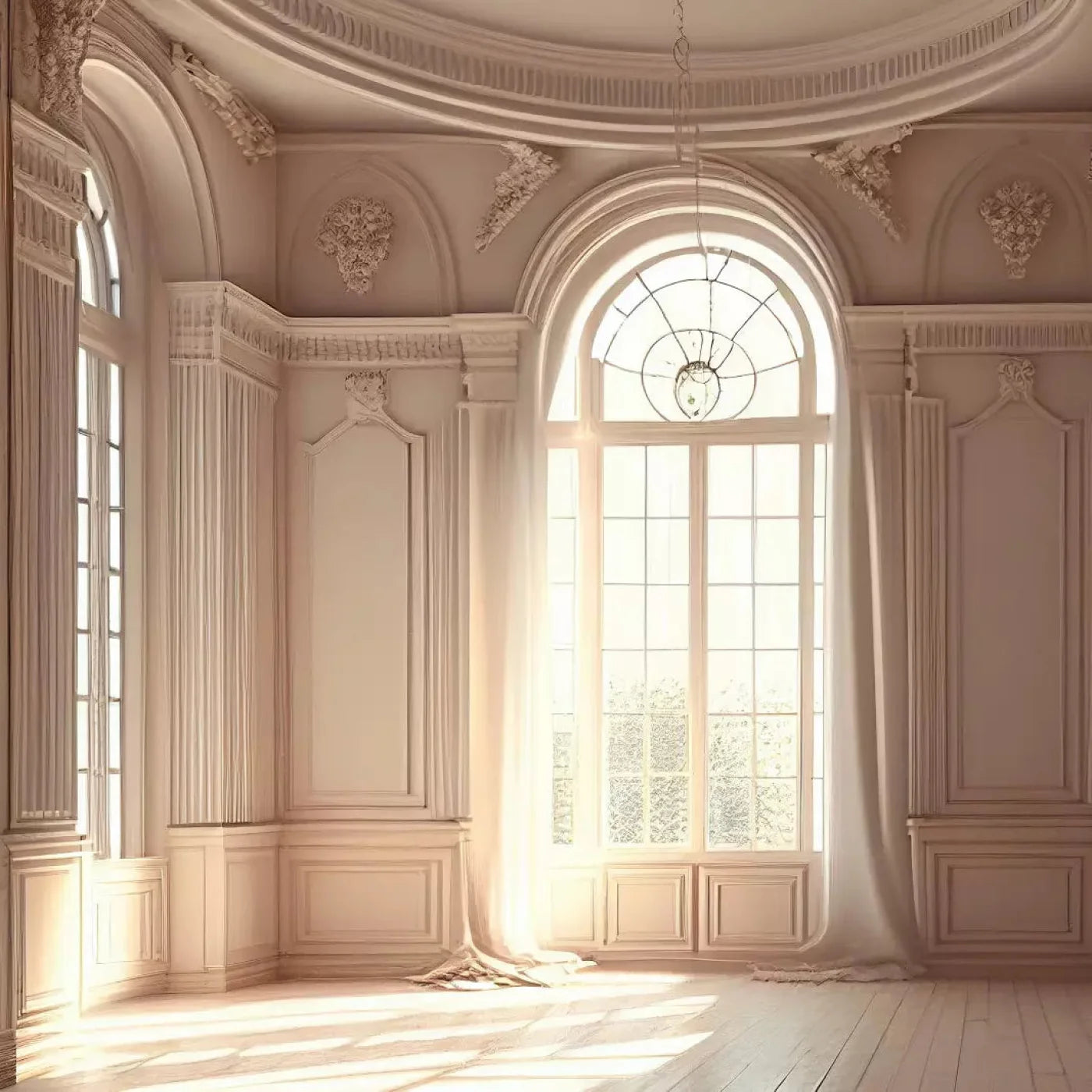 Sunlit Arch Warm Room 8X8 Fleece ( 96 X Inch ) Backdrop