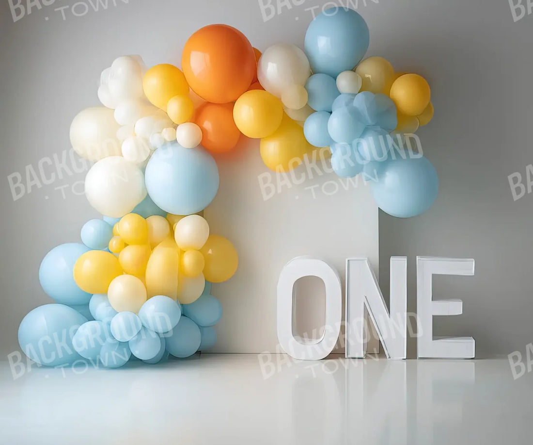 White Blue Orange Yellow Backdrop for Photography