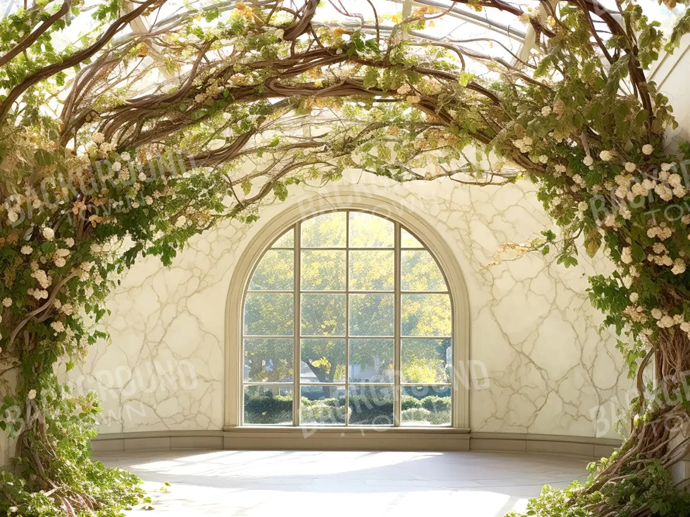 Sunny Veranda 6’8x5’ Fleece (80 x 60 inch) Backdrop