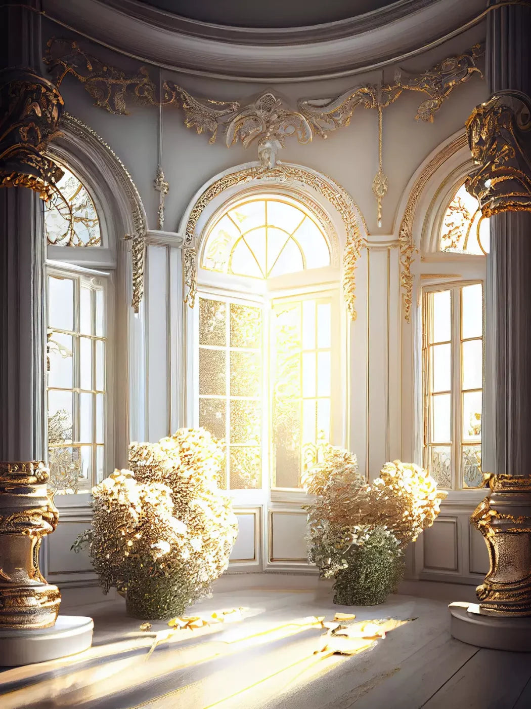 Sunroom L 8X10 Fleece ( 96 X 120 Inch ) Backdrop