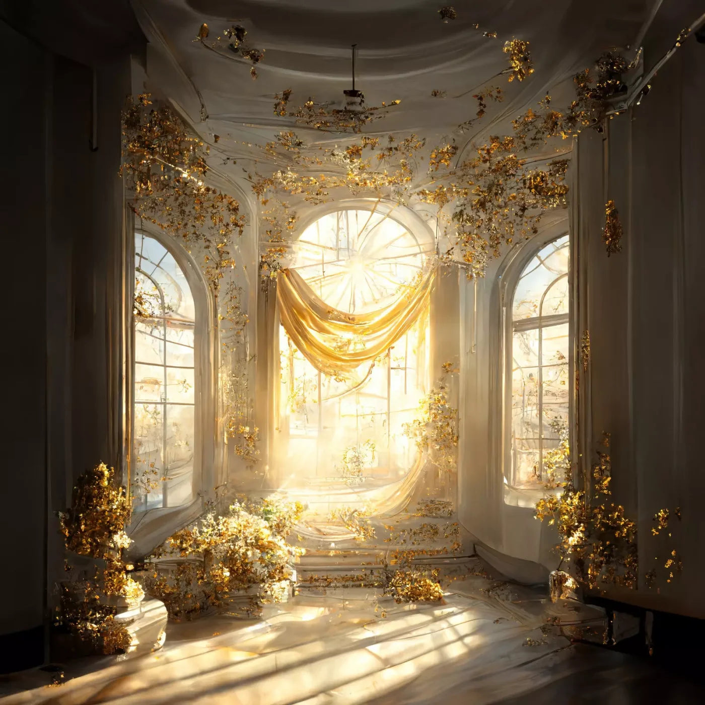 Sunroom Sunset 8X8 Fleece ( 96 X Inch ) Backdrop