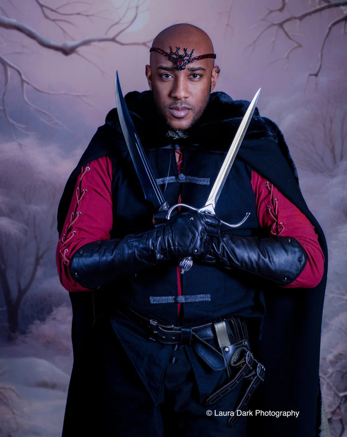 Sunset Winter Wonderland Backdrop