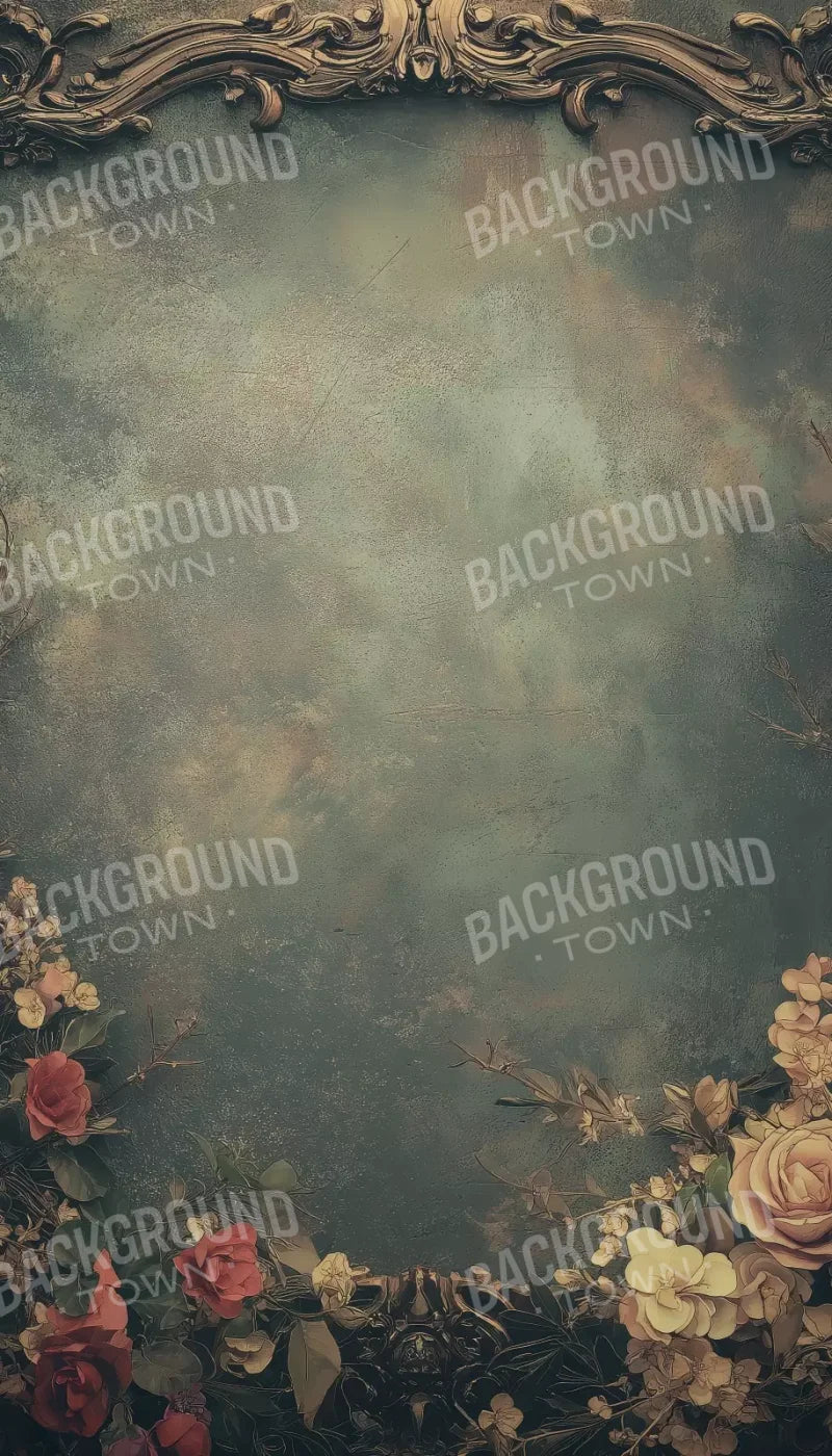 Swirly Flower Frame 8’x14’ UltraCloth (96 x 168 inch) Backdrop