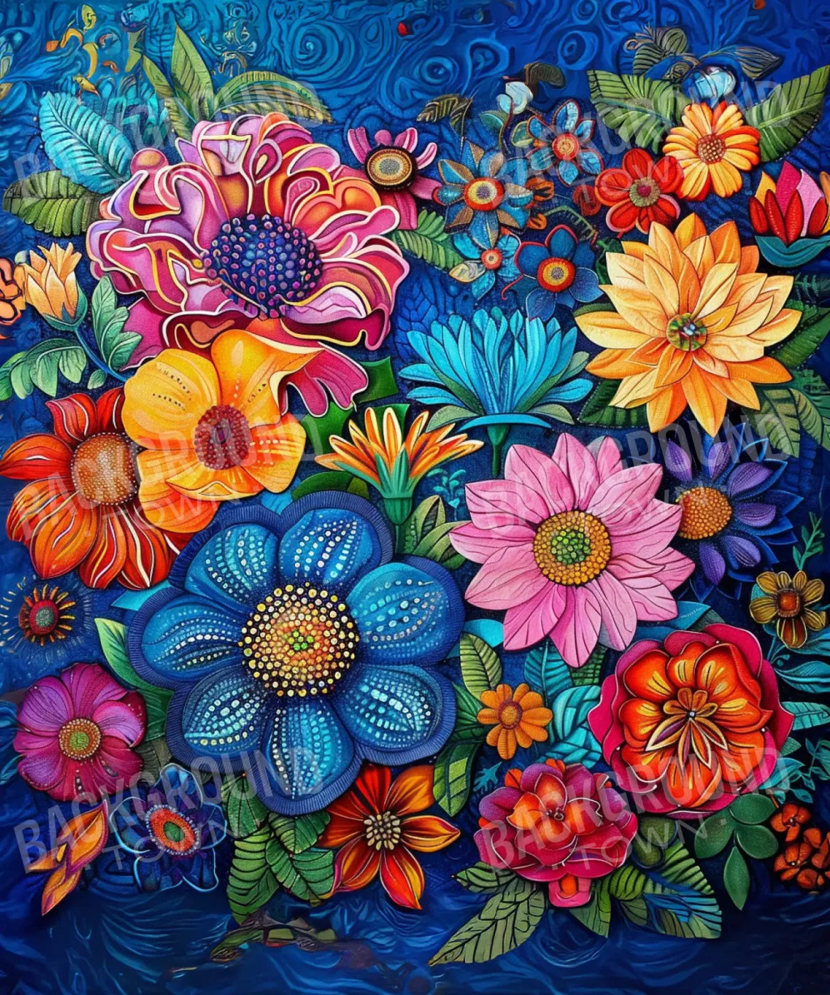 Florals , Multi-Color Backdrop for Photography