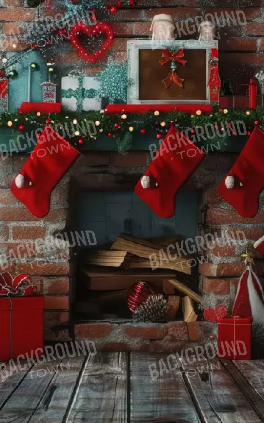 Teal Christmas Full Ii 10’X16’ Ultracloth (120 X 192 Inch) Backdrop