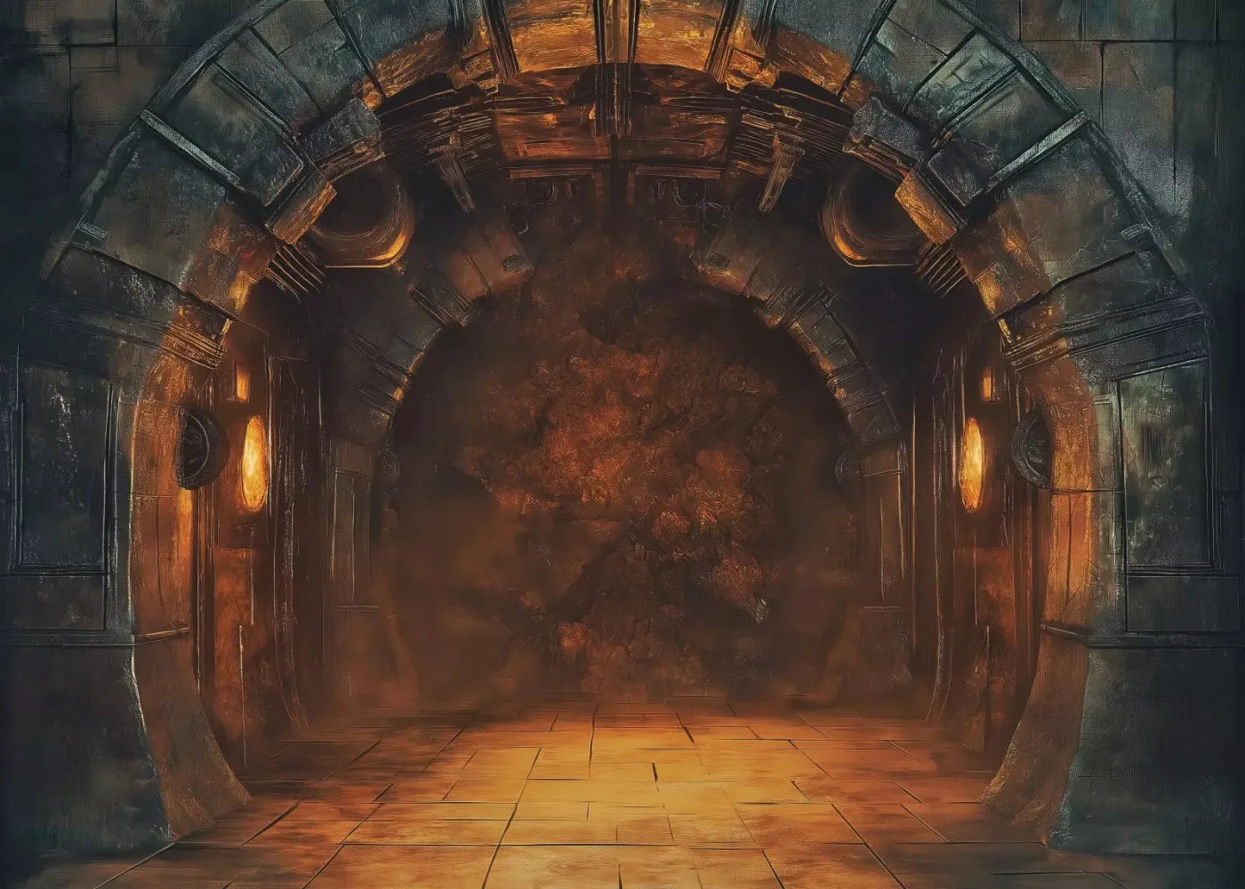 Temple Entrance 7’X5’ Ultracloth (84 X 60 Inch) Backdrop