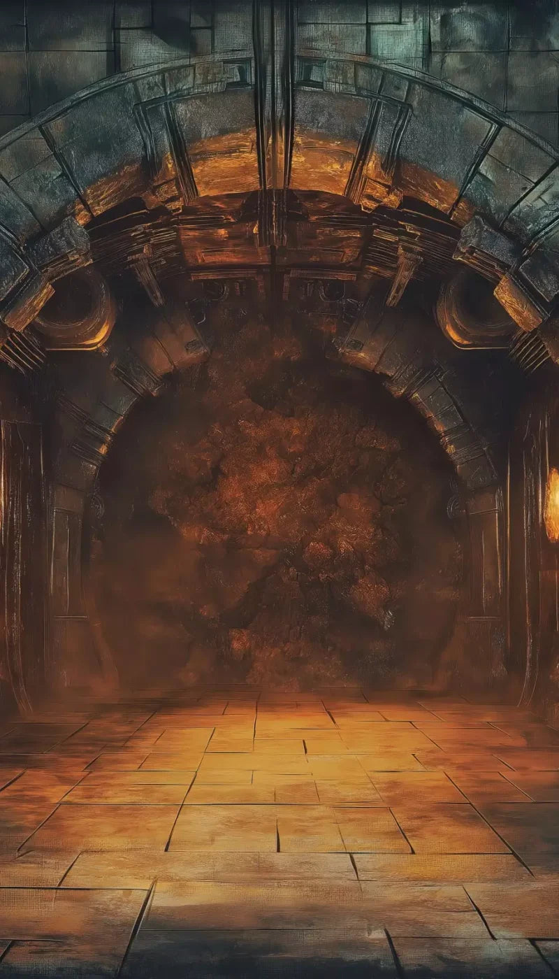 Temple Entrance 8’X14’ Ultracloth (96 X 168 Inch) Backdrop