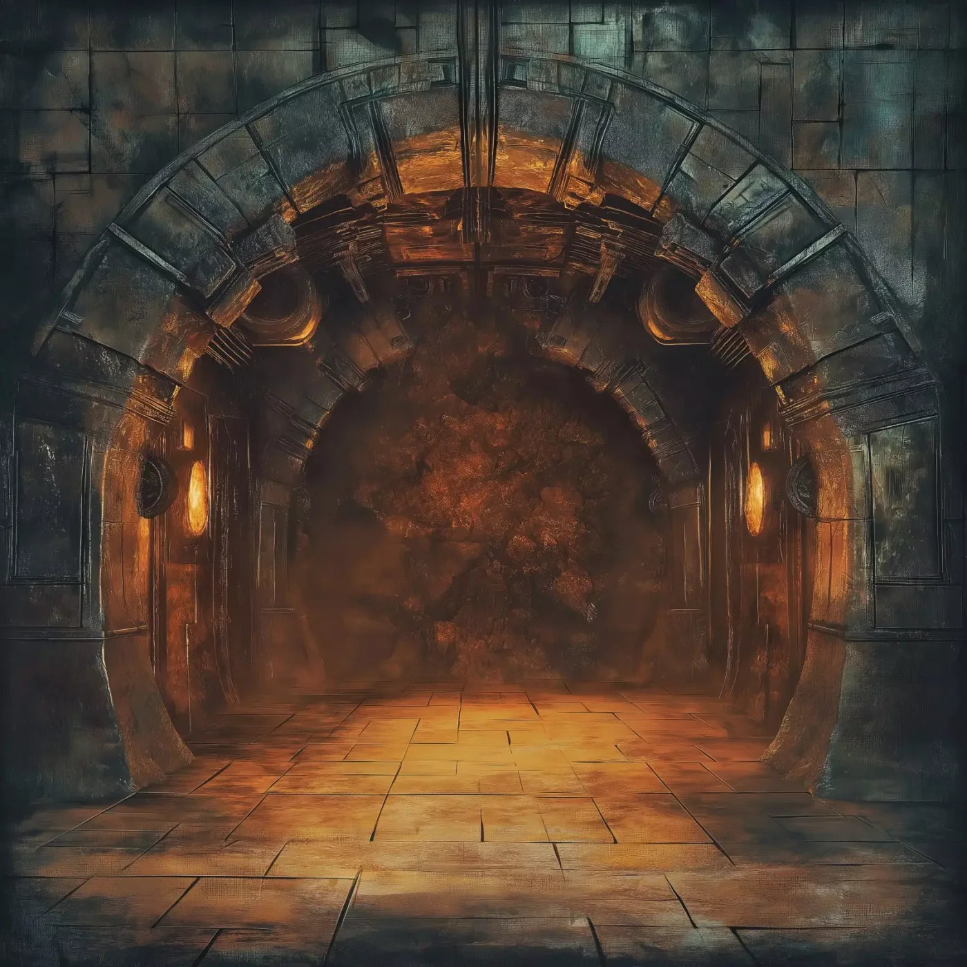 Temple Entrance 8’X8’ Fleece (96 X Inch) Backdrop
