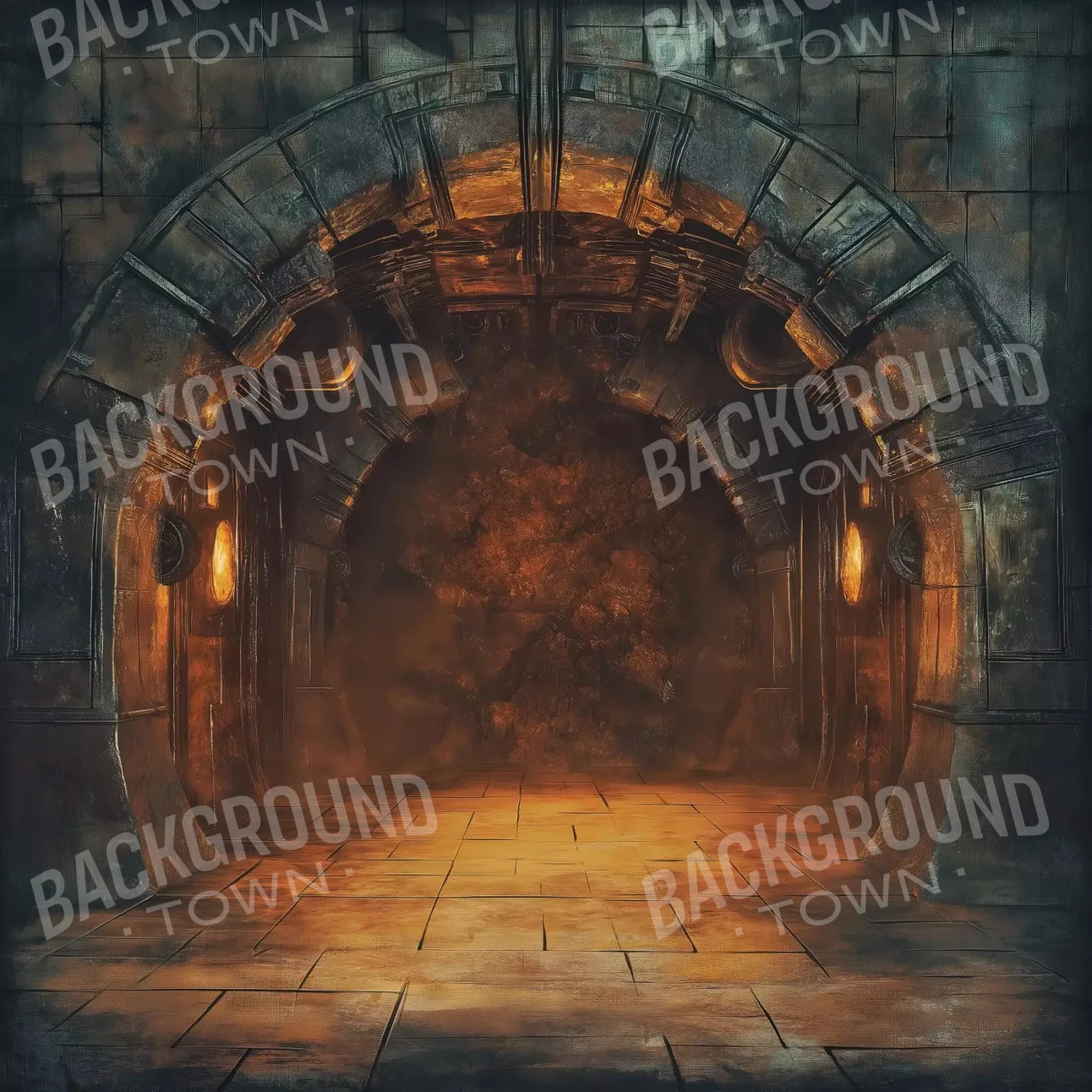 Temple Entrance 8’X8’ Fleece (96 X Inch) Backdrop