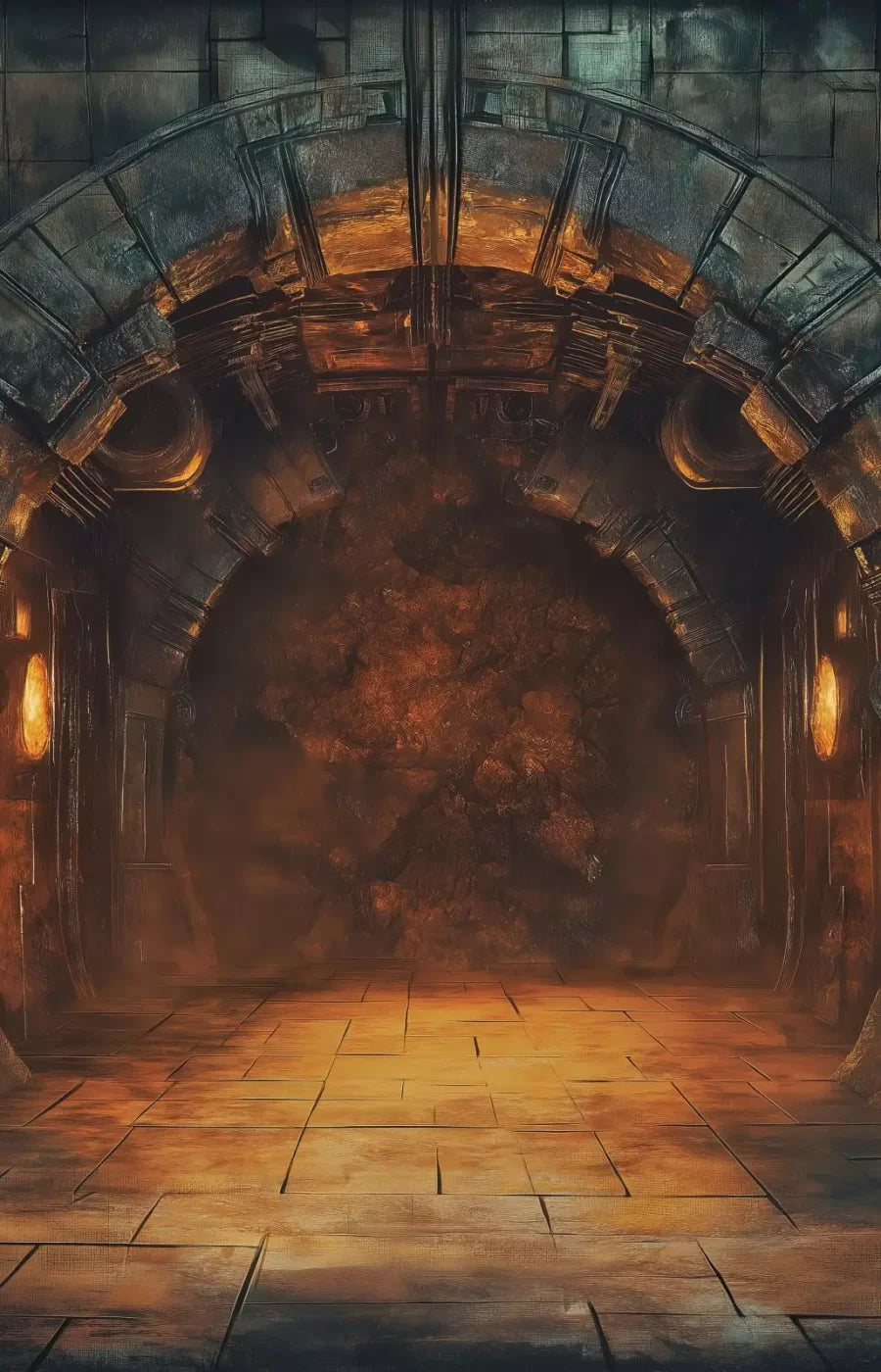 Temple Entrance 9’X14’ Ultracloth (108 X 168 Inch) Backdrop
