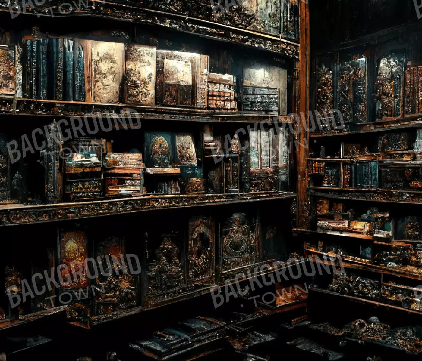The Crypt Library 12’X10’ Ultracloth (144 X 120 Inch) Backdrop