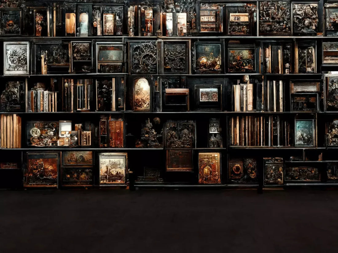 The Crypt Library 2 6’8’X5’ Fleece (80 X 60 Inch) Backdrop