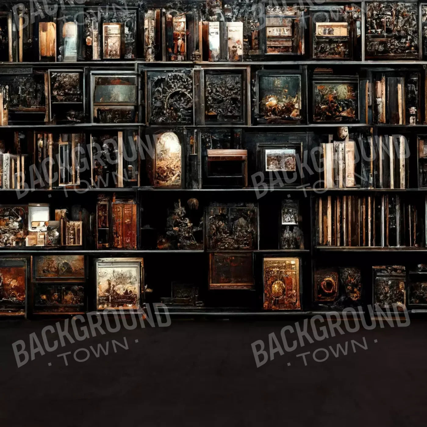 The Crypt Library 2 8’X8’ Fleece (96 X Inch) Backdrop
