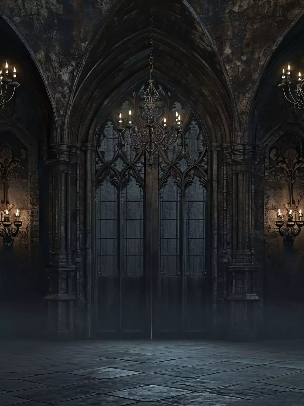 The Dark Roma Hall 5’X6’8 Fleece (60 X 80 Inch) Backdrop