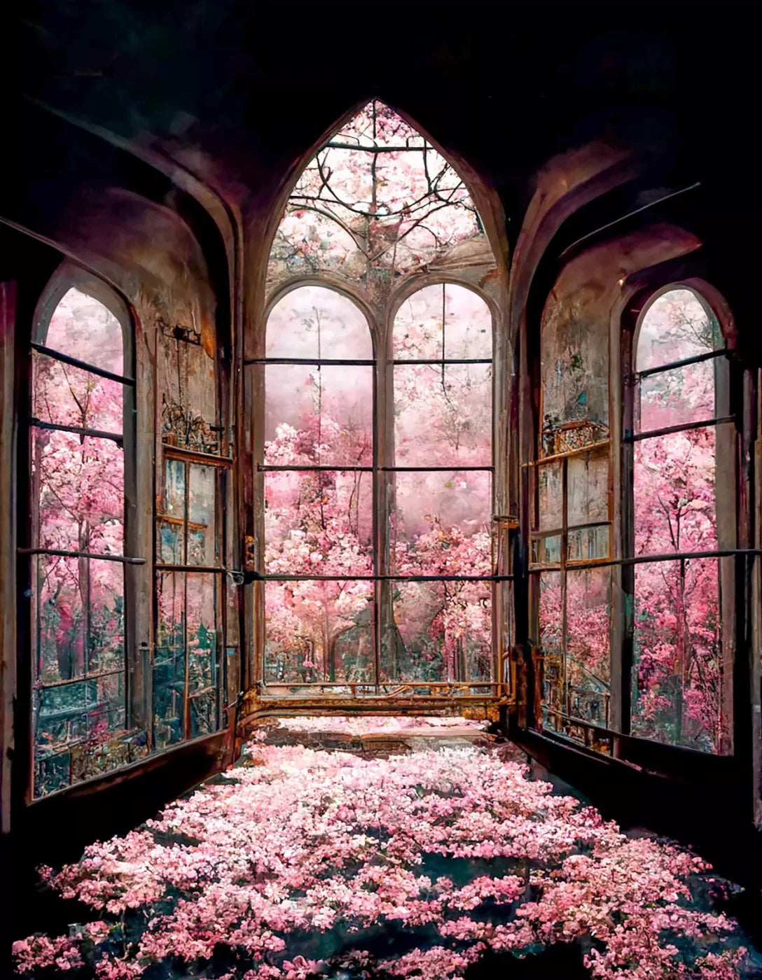 The Garden Room 1 6X8 Fleece ( 72 X 96 Inch ) Backdrop