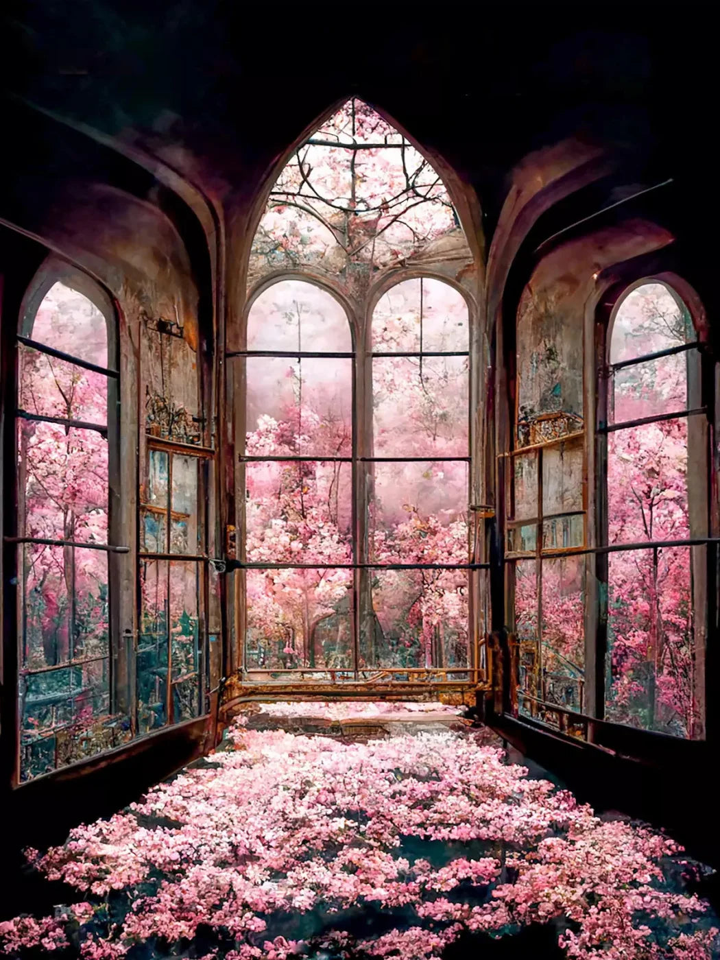 The Garden Room 1 8X10 Fleece ( 96 X 120 Inch ) Backdrop