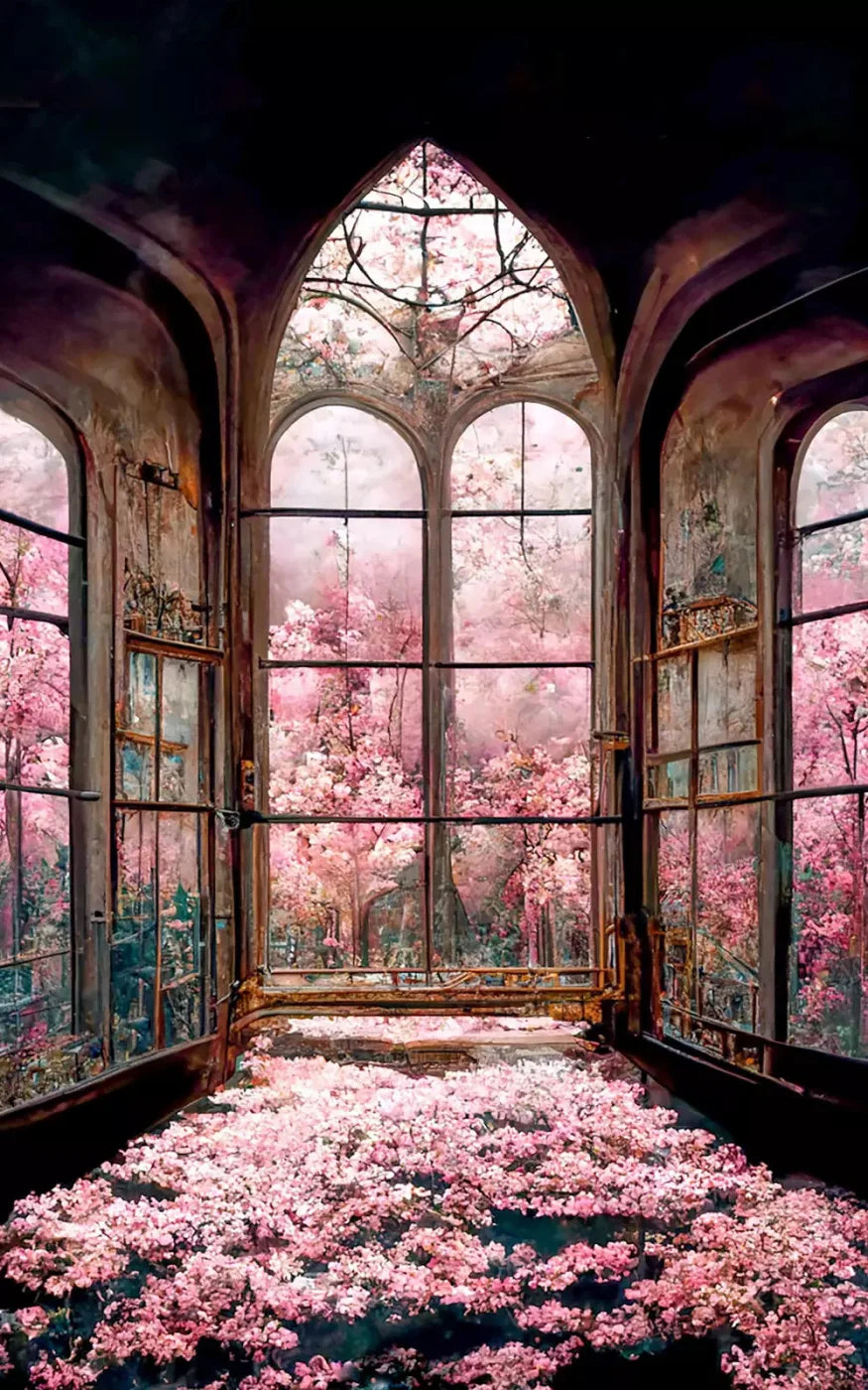 The Garden Room 1 9X14 Ultracloth ( 108 X 168 Inch ) Backdrop