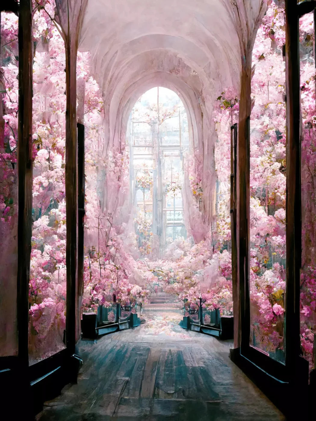 The Garden Room 2 5X68 Fleece ( 60 X 80 Inch ) Backdrop