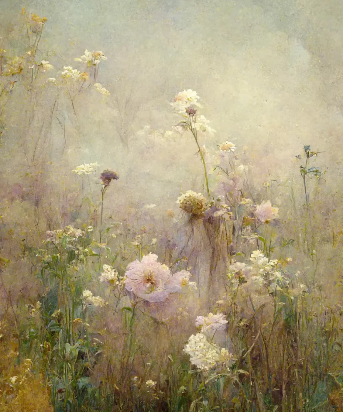 Beige Floral Backdrop for Photography