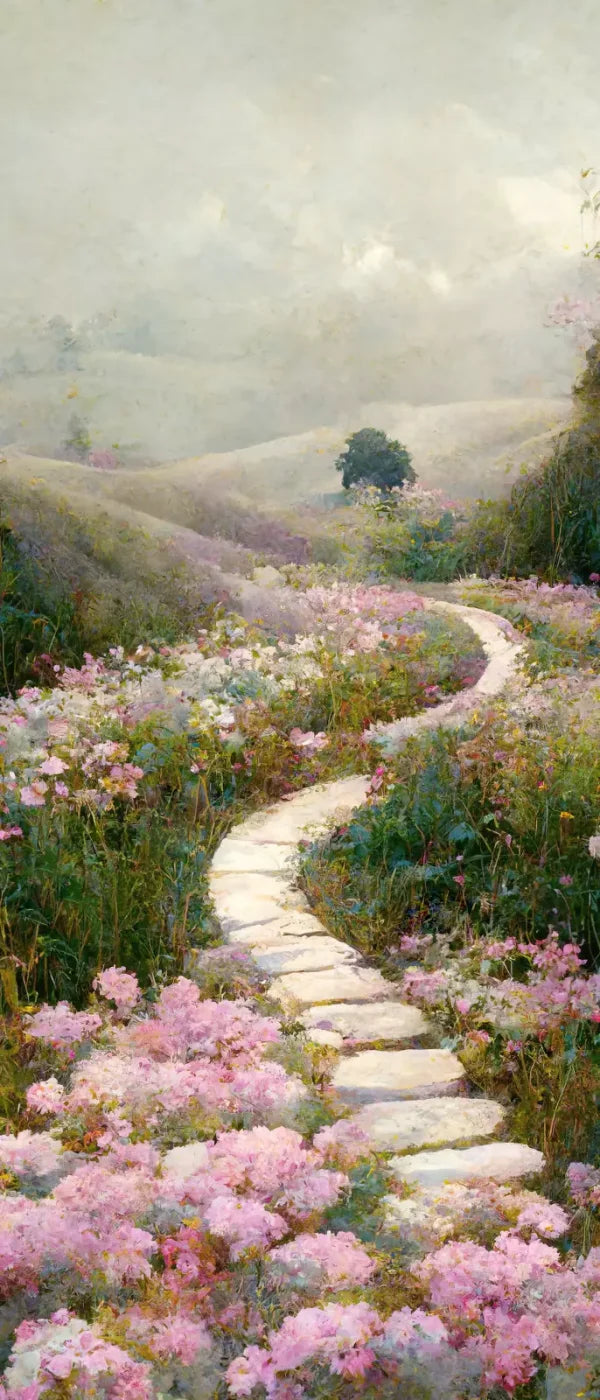 The Pathway In Pink 5X12 Ultracloth For Westcott X-Drop ( 60 X 144 Inch ) Backdrop