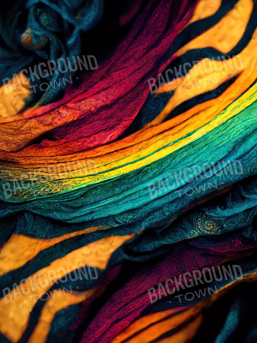 Tie Dye Pride 5X68 Fleece ( 60 X 80 Inch ) Backdrop