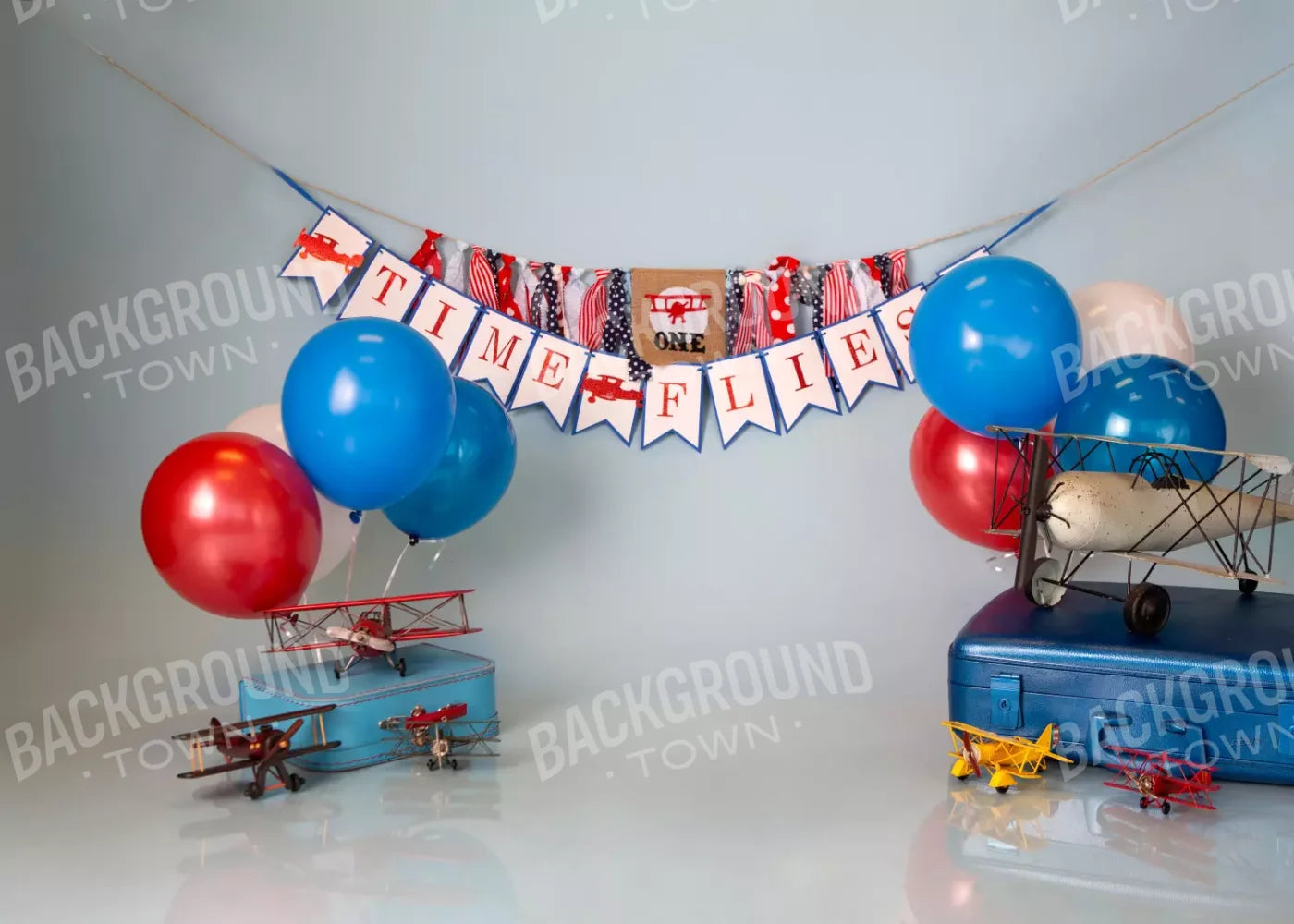 Time Flies 7’X5’ Ultracloth (84 X 60 Inch) Backdrop