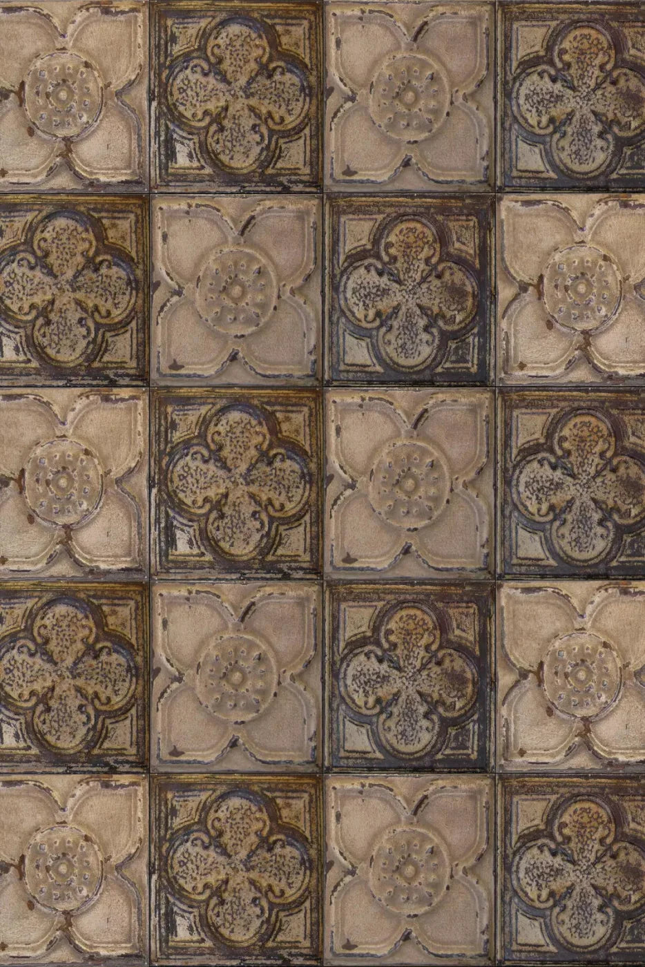 Tin Flowers 5X8 Ultracloth ( 60 X 96 Inch ) Backdrop
