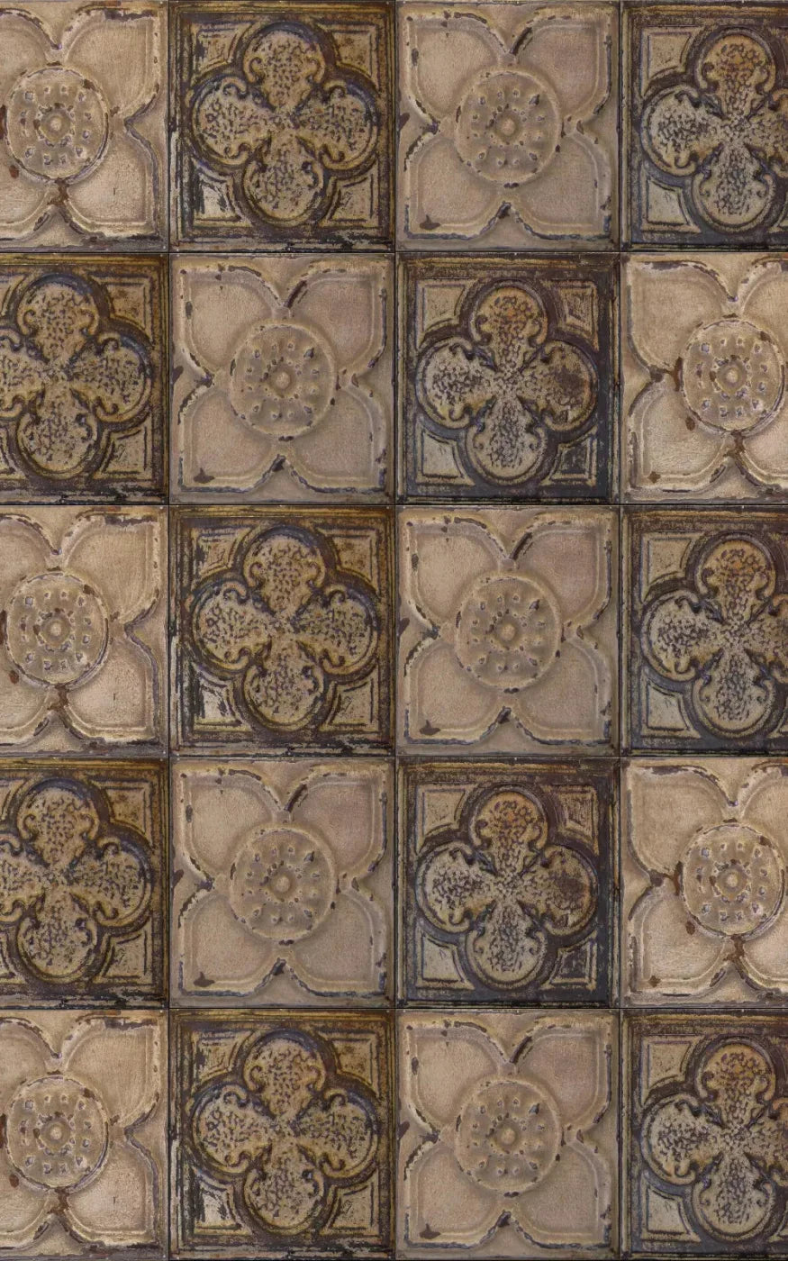 Tin Flowers 9X14 Ultracloth ( 108 X 168 Inch ) Backdrop