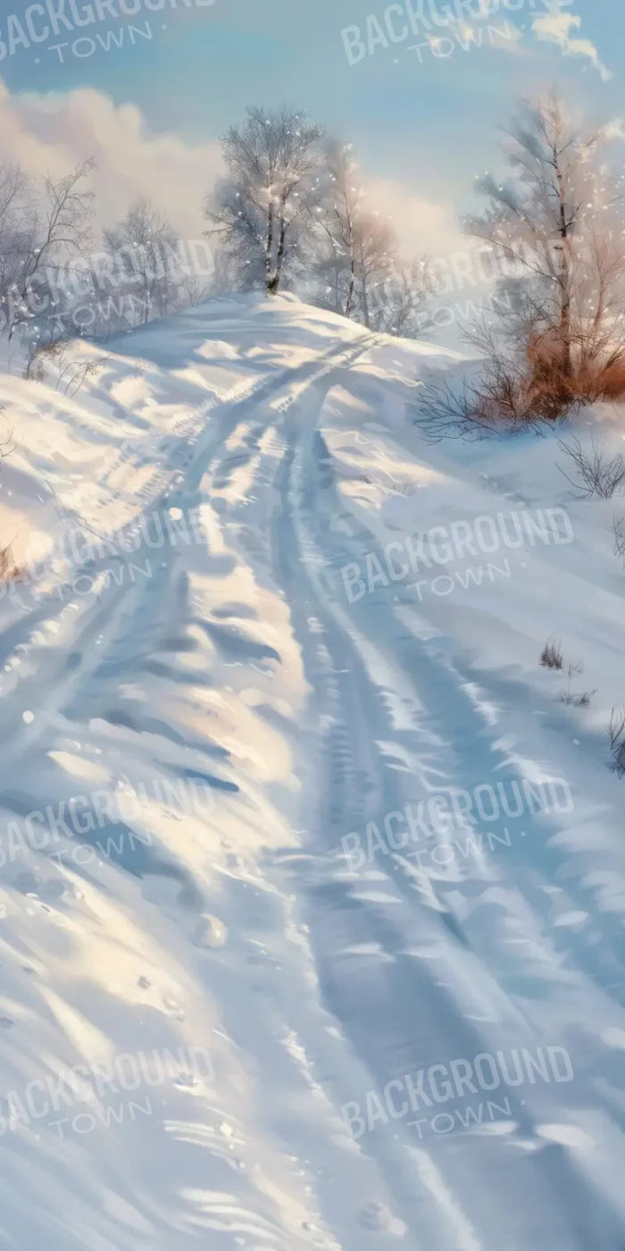 Tobogganing Hill Sweep 8’x16’ UltraCloth (96 x 192 inch) Backdrop