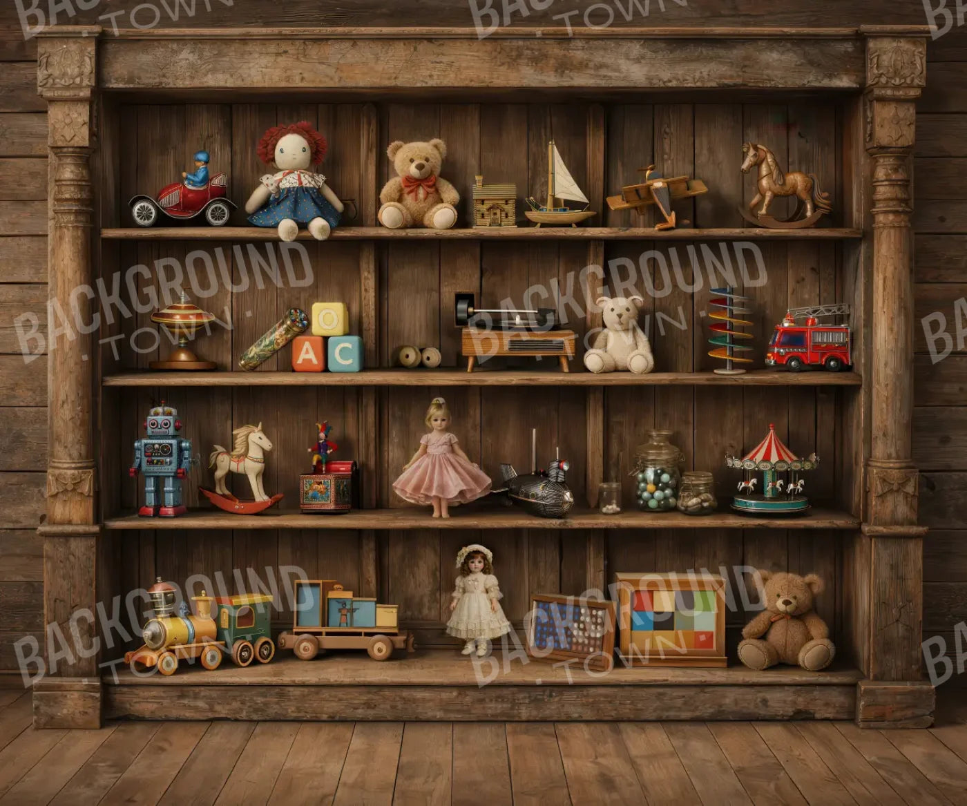 Toys In The Attic 12’x10’ UltraCloth (144 x 120 inch) Backdrop