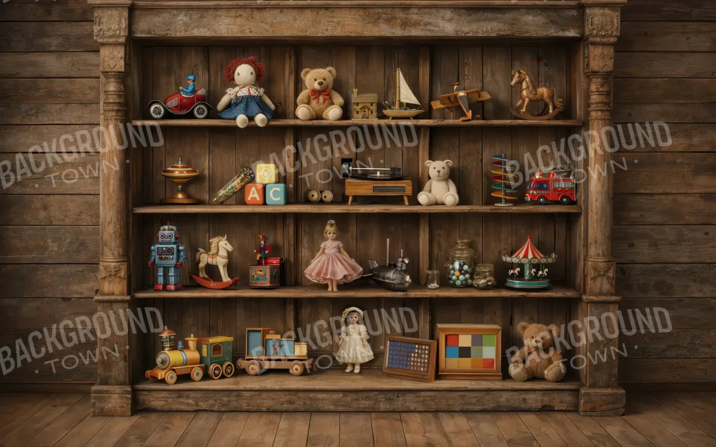 Toys In The Attic 8’x5’ UltraCloth (96 x 60 inch) Backdrop