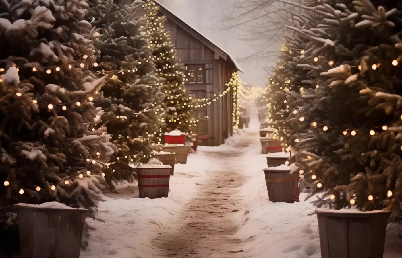 Tree Farm 1 14X9 Ultracloth ( 168 X 108 Inch ) Backdrop