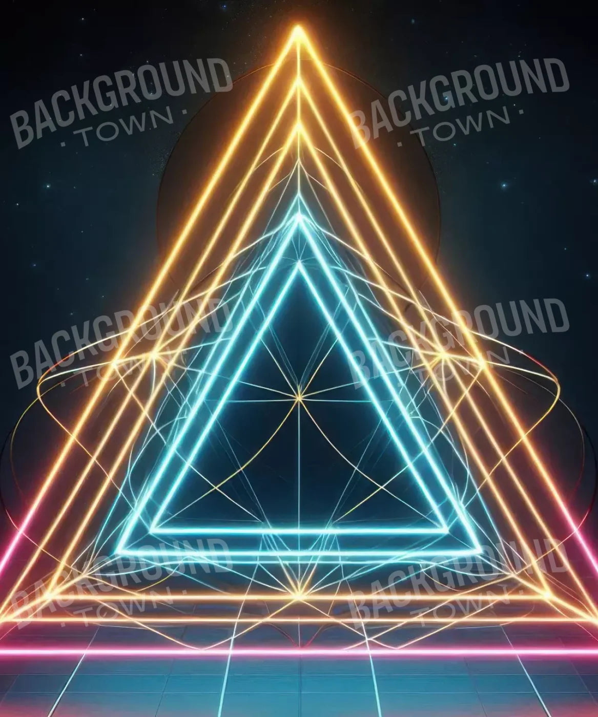 Triangle Of Colors 10’X12’ Ultracloth (120 X 144 Inch) Backdrop